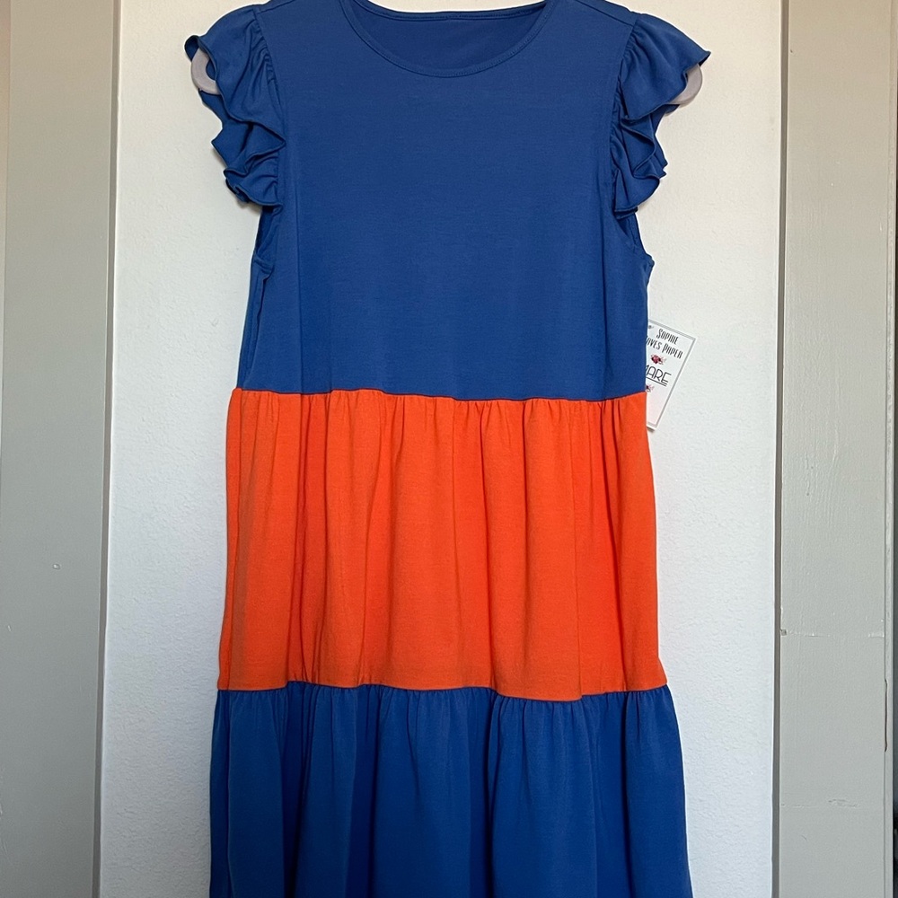 Blue and Orange Dress